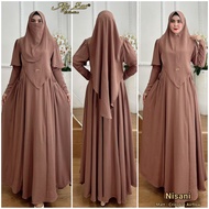 Gamis daily NISANI Bahan Crinkle Airflow By Aje Zas Collection