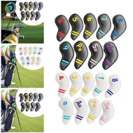 Dovewill 9x Golf Club Head Covers Travel Case Dustproof Protector Fits Most Club Colorful