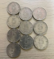 QE II 女皇頭 香港 伍圓硬幣1980-1989