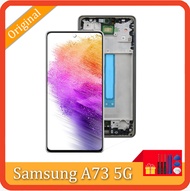 6.7 "Original Super ดิสเพลย์ AMOLED สำหรับ Samsung A73 5G A736B SM-A736B/DS เปลี่ยนชิ้นส่วนจอสัมผัสแ