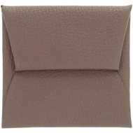 狀況良好 Hermès Bastia Chevre Etoupe 棕色零錢包 0092（R 印章）[二手] HERMES