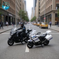 [ritonlywond] 1/64 Miniature Alloy Motorcycle Model Public Security Special Police Furniture For Dis