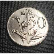 South Africa Old Coin 50 Cents Year 1966 ( Uncirculated New Condition)