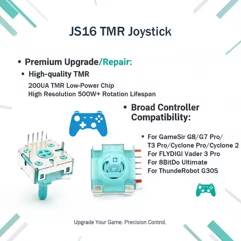 JS16 TMR Joystick For GameSir G8 G7Pro T3Pro Cyclone Pro Cyclone 2 For FLYDlGl Vader 3 Pro 8BitDo Ul