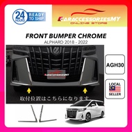 toyota alphard agh30 front bumper chrome fog lamp fog light grille garnish trim cover 2018 2019 2020