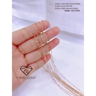 Chibi GOLD - 750-17K GOLD Square Necklace Flat Velvet Necklace - Amero