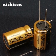 D04 nichicon yellow capacitor FW 3300Uf/25V 3300uF 25V (01 piece)