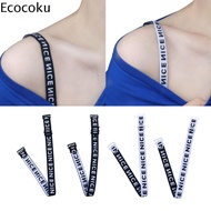 ECOCOKU ป้องกันการลื่นไถล แฟชั่น พร้อมตะขอสไลด์ สวยดี สาวๆ ผู้หญิง กีฬา สายคล้องไหล่ตัวอักษร สายรัดย