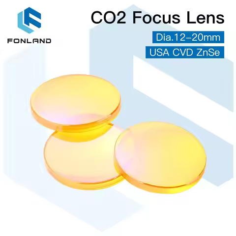 FONLAND Focus Lens USA CVD ZnSe dia 12 15 18 19.05 20 FL 38.1 50.8 63.5 76.2 101.6 127mm for CO2 Las