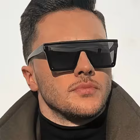 New Thick Frame Sunglasses Trend Box Foreign Trade Glasses Personality Big Frame Sunglasses WOMEN'S 