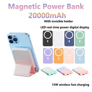 【SG Stock】Magnetic Powerbank 20000mAh Fast Charging Powerbank  Wireless Power Bank With Stand For iPhone 15 Pro Max