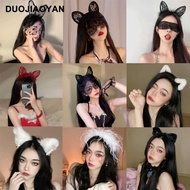 Wildcat cos Black Kitten Ear Headband Pure Desire Rabbit Lace Headband Sexy Veil Ear Headband