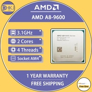 AMD A8-Series A8-9600 A8 9600 3.1 GHz 65W Quad-Core CPU Processor AD9600AGM44AB Socket AM4