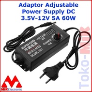 ADJUSTABLE POWER SUPPLY ADAPTOR DC 3.5V - 12.5V 3 - 12V 5A 60W