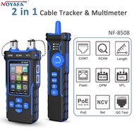 NOYAFA NF-8508 Network Cable Tester LAN Optical Power Meter Tester LCD Display Measure Length Wiremap Tester Cable Tracker J60 v