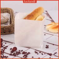 100pcs/set set White Open Oil Proof Grease Proof Take-out White Kraft Paper Bag for Baking Food