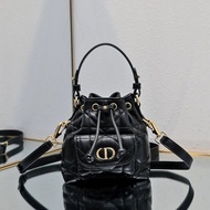 Dior New Sheepskin care Drawstring Bucket Bag Portable Shoulder Crossbody Small Lucky Bag HOO7