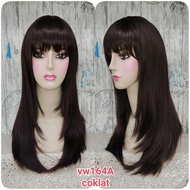 Adult women's short wig 40 cm square 164a brown