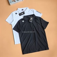DESCENTE 迪桑特 黑色速干運動POLO衫 全新