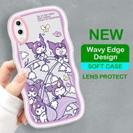 Hontinga Silikon Lembut Case Casing hp Untuk Samsung Galaxy A02 A03 A04 A01 A03S Core A03 Core Casing Kartun My Melody Kuromi Cinnamoroll Warna Solid Mewah Berlapis TPU kesing Case hp Wavy Lembut Cases Anti Gores Air Softcase