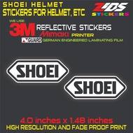 shoei helmet stickers 3M reflective printed laminated sticker for helmet, motorcyle gadgets, etc.