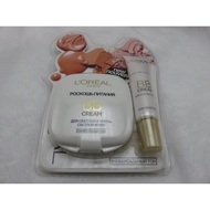 Loreal Duo Face Makeup Liquid Foundation Matte Oil free Powder Make up + gift