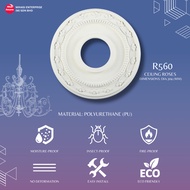 R560 CEILING ROSES MINIMALIST DESIGN | HIASAN CEILING | CEILING CENTRE ROSE | MATERIAL PU