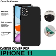 PROMO CASE IPHONE 11 SOFT CASE LIQUID SQUARE SILICONE CASING COVER HITAM