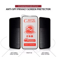 ฟิล์มกระจก เต็มจอ สำหรับ iPhone กันมองกันเสือก PVT รุ่น iPhone 11 XR 15 Pro Max 12 13 14 Pro Max iPh