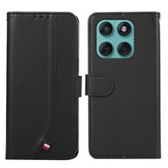 Ready to ship ABEEL Delicate Texture Splicing RFID Leather Phone Case For Motorola Edge 60 Fusion/Mo