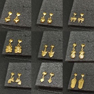 KGS 10k no fade us gold dangling stud earring with box