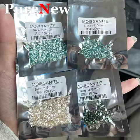 Colorful 1ct Small Size Stones Loose Moissanites 0.7mm-3mm D Color VVS1 Royal Blue Pink Gold Yellow 