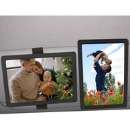 Car Picture Frame, Leather Vehicle Sun Visor 4x6 (Standard 6 Inches) Photo Holder Displays Both Hori
