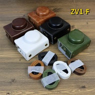 [misty shop] Portable PU Leather Camera Bag Case With Shoulder Strap For Sony ZV1F ZV-1F ZV1M2