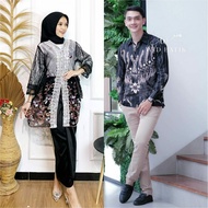 Outher - TERLARIS Batik Nafastore Baju batik couple Sinta Gamis Tule mix velvet premium mutiara paye