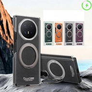 360 Rotating Ring Retro Leather Cover for Vivo X Fold 5 Fold 3 Pro Fold3 Magnetic Casing