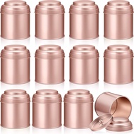 [frthrthrt]12 Pcs Tea Tin Canister Airtight Double Lids Round Tin Can Box Small Kitchen Tea Canister