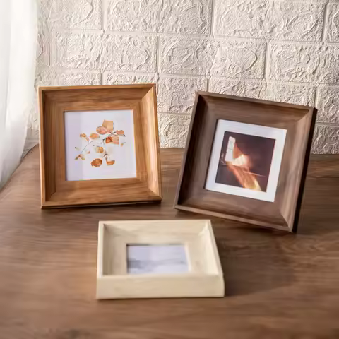 Minimalist Creative Resin Photo Frame 6x6 and 7x7 Square Tabletop Display Frame - Elegant Square Pic