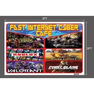 INTERNET CAFE TARPAULIN PRINT 3X2FT