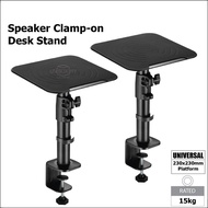 1 pair Elegant Solid Desktop Clamp On Bookshelf Computer Speaker Stand Universal Tabletop Studio Monitor Desk Riser