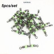 NARCISSUS13A0E 5pcs 3 Way Connector Brass Barrel Durable Cross line Wivels Bearing Luminous
