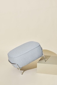 【Hübsch】－021322 天藍色軟墊椅凳 穿鞋椅 矮凳