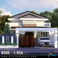 DESAIN RUMAH 10X16 meter (KODE 1-95A) - ARSIKA DESAIN