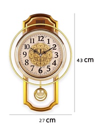 LFY MALL-สไตล์ยุโรปวินเทจแกว่งผนังนาฬิกาห้องนั่งเล่นสไตล์เรียบง่ายนาฬิกาแขวนห้องนอนนาฬิกาควอตซ์เงียบ