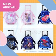 Angel Baby Kids Cartoon Non Removable Mini Trolley School Bag Superhero Elsa Anna Kitty Beg Sekolah 