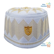 Kopiah Tinggi Logo Haji Warna Putih Hitam Tebal Keras Murah Eksklusif Muslim Dewasa Budak Songkok So