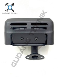 (107 JF MATRIX) Knalpot HITAM Engine CX160 CX200 Silincer JF MATRIX / Muffler Mufler Mesin Penggerak