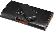 DFV mobile - Executive Holster Magnetic Leather Case Belt Clip Rotary 360º for nubia X 5G (2019) - Black