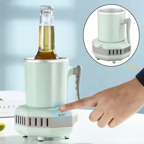 2 in 1 Cooler Warmer Cup Cooler Heating and Cooling Beverage Plate Portable Quick Electric Ice Maker