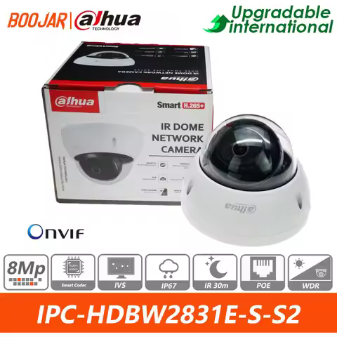 Dahua Original IPC-HDBW2831E-S-S2 8MP Lite IR 30M Fixed-focal Dome Network Camera 4k Starlight IVS O